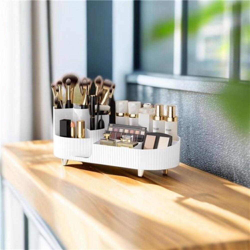 Rotating makeup organizer,Large Capacity Cosmetic Display Case, easy to hold - Picture 6 of 7